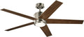 Kichler 52 Inch Gentry Lite Ceiling Fan, Industrial LED Light Ceiling Fan in Distressed Black, (14.25" H x 52" D), 300241DBK