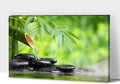 Zen Wall Art Decor, Modern Bathroom Zen Decor Wall Art, Canvas Wall Art for Spa Zen Room Decor, Green Bamboo Forest and Black Pebble Relaxing Art Prints for Office & Spa Wall Decor 28x40 Inches