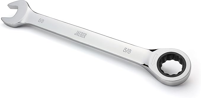 Jaeger 5/8 Inch Ratchet Wrench with 90-Tooth Ratcheting Precision and Hardened, Polished Steel for Projects with Tight Spaces