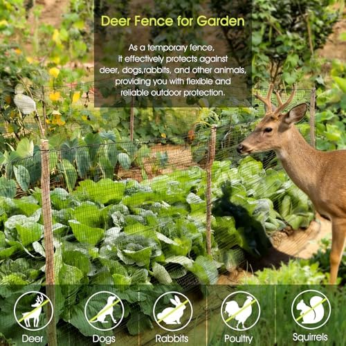RIFNY Deer Fence, Temporary Fence for Garden Outdoor Yard, 4 x 100 FT