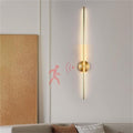 LED Long Strip Wall Lights with Motion Sensor Wall Lamp 3000K/4000K/6000K Wall Modern Simple Aluminum Mounted Indoor Bedside Decoration Light Living Room(Gold Neutral Light,120cm)