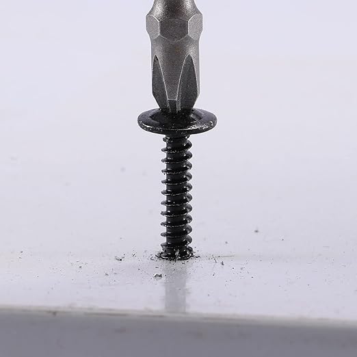 #10 x 2-1/2" Sheet Metal Screws 100PCS 410 Stainless Steel Truss Head Fast Self Tapping Screws Black Oxide by SG TZH