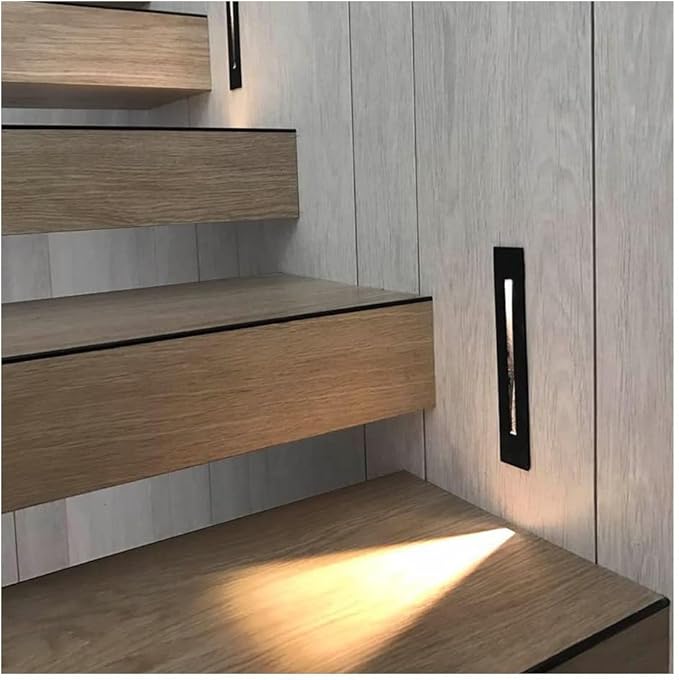 5Pcs Motion Sensor Stair Lights Embedded LED Step Lights, 3W AC85-265V Waterproof Recessed Light Fixtures for House/Wall Cavity/Hallway/Stair/Corner/Decks 4000K Sand White