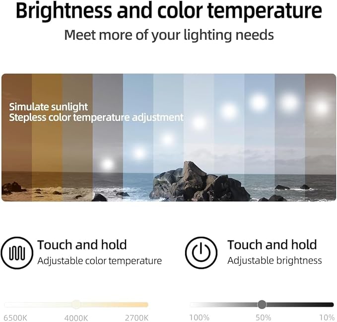 36" H x 24" W Gold LED Bathroom Mirror, Smart Backlit Mirror with Infrared Motion Sensor Lights, Anti Fog, Stepless Dimmable & Color Temperature Adjustment, Wall Mounted Vanity Mirror, CRI≥93