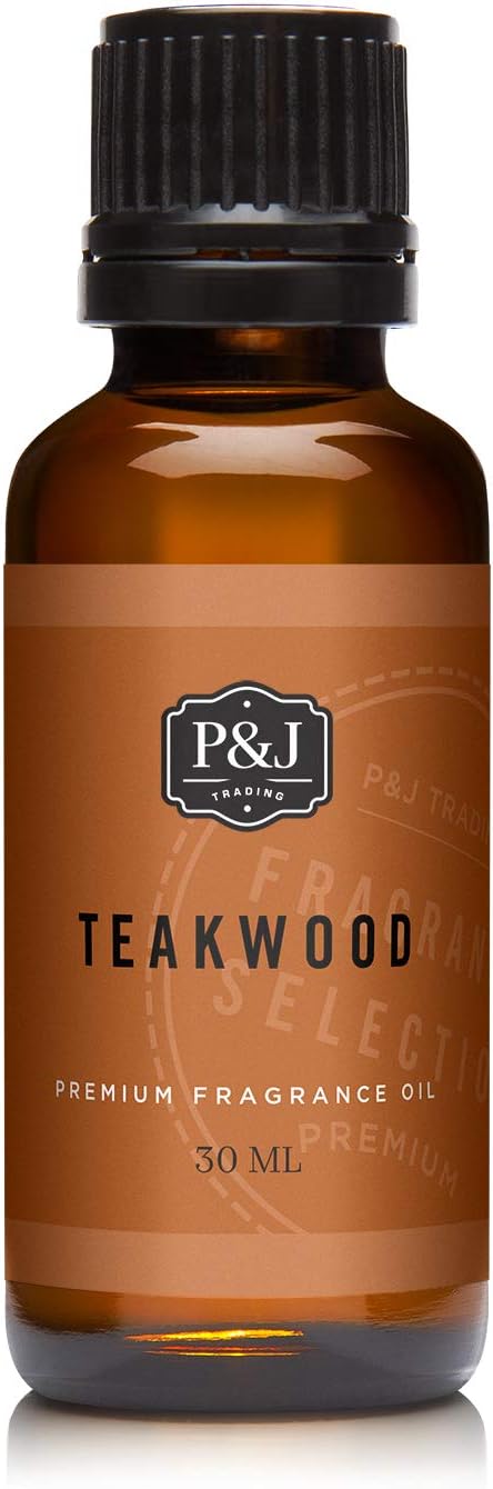 P&J Trading Fragrance Oil | Teakwood Oil 30ml - Candle Scents for Candle Making, Freshie Scents, Soap Making Supplies, Diffuser Oil Scents