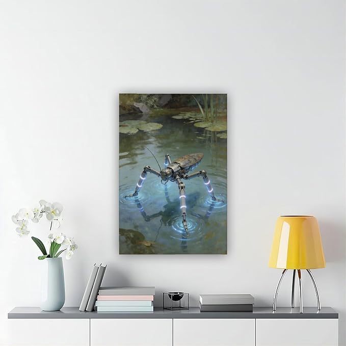 Framed Modern Sci Fi Wall Art for Living Room And Studio Futuristic Minimalist Decor 24x36inch(60x90cm)