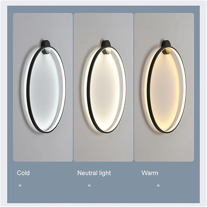 Wiring-Free Living Room Sofa Background Wall Decoration - Minimalist Bedroom lamp Ring Art Atmosphere Wall Light,Kitchen Island (3 Colors 50cm B)