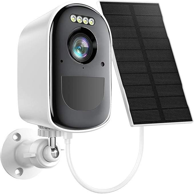 Security Cameras, Wireless Camera Outdoor Powered by Solar & Battery, 2K Cameras for Home Security, Color Night Vision, PIR Motion Detection,2-Way Talk,SD/Cloud Storage,2.4G/5GHz Wifi Solar Camera