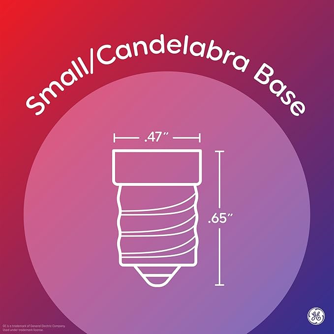 GE LED+ CA11 Dusk to Dawn LED Light Bulbs, Automatic On/Off Outdoor Security Lights, Daylight, E12 Candelabra Base (2 Pack)