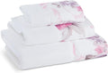 Zahari Home Michelle 3 Piece Bath Towel Set - Bath, Hand and Wash Towels with Modern Decor, Unique Design and Beautiful Floral Pattern