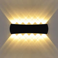 Kawell 12W Modern Wall Sconces LED Wall Light Up Down Indoor Outdoor Aluminum Wall Lamp LED Waterproof IP65 for Bedroom Living Room Bathroom Stairs Hallway Corridor Porch, Black 3000K