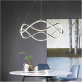 Modern Home Decor Led Lights Pendant Light Lamps for Living Room Chandeliers for Dining Hanging Indoor Lighting,Modern LED Chandelier(RC Remote dimming,Black-D50cm)