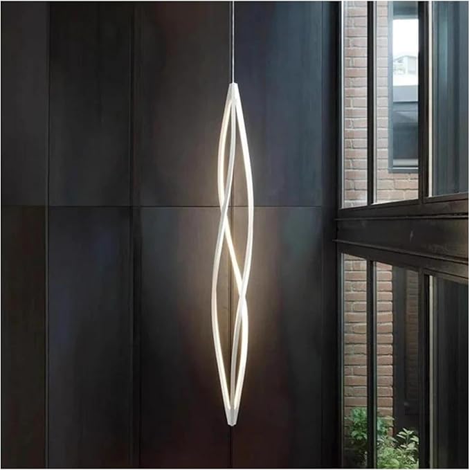 Modern Home Decor Led Lights Pendant Light Lamps Forstaircase Chandeliers for Living Room Hanging Indoor Lighting,Modern LED Chandelier(APP with RC Dimmable,White 150cm)