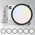 ASD LED 9" Round Flush Mount Light | 18W 1460LM 3000-5000K 120V | 3CCT, Dimmable, Ultra Slim, ETL Listed | Thin Surface Lamp, Bedroom Ceiling Lighting | Black, 6 Pack