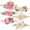 Toptim Baby Floral with Nylon Headbands for Newborn Girls Shower Photo (6 Colors)