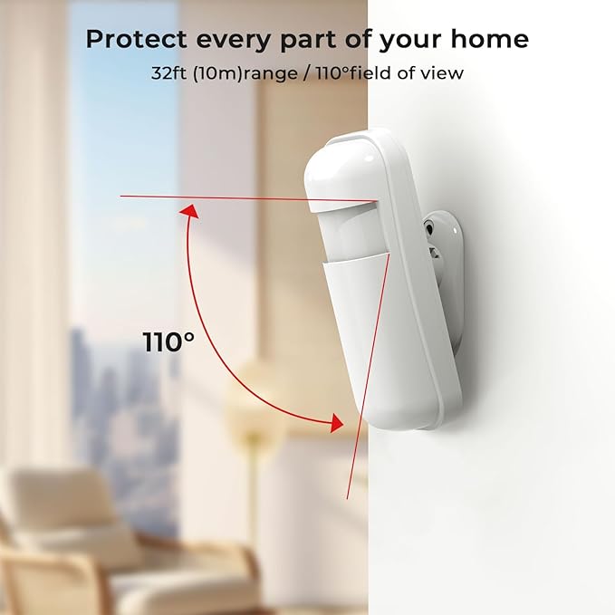 WiFi Wireless Alarm System for Home Security, GSM Home Alarm 24 Piece Kit with Siren, PIR Motion Sensors, Remote Controls, Window/Door Sensors (Tuya and Smart Life APP)