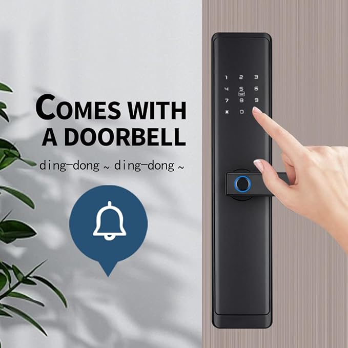 Sophies Keyless Entry Door Lock, Bluetooth Smart Deadbolt Door Lock Works with APP Control Code and Key Support IC Cards Smart Locks for Front Door for Home Hotel Apartment