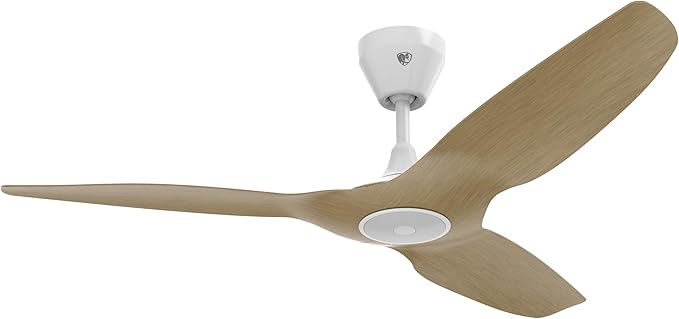 Big Ass Fans – Haiku L, Smart Ceiling Fan – Energy Efficient Cooling for Home, Bedroom, Office, Living Space, and More – 16 Lighting Settings with 7 Speed Settings – 52” - Caramel/White