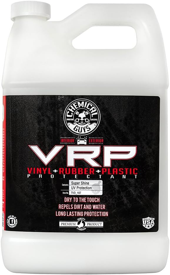 Chemical Guys VRP Vinyl, Rubber, and Plastic Dressing - Tire Dressing, Non-Greasy, Dry-to-the-Touch Shine for Tires, Trim, and More, Safe for Cars, Trucks, SUVs, RVs & More - 128 oz