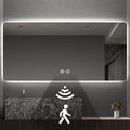 LED Bathroom Mirror with Lights, Ultra-Clear Glass, Shatter-Proof, 36"x48" Smart Bathroom Mirror with Auto Sensor Lights, Anti-Fog, Bathroom Wall Mounted Mirror, Stepless Dimmable, Memory