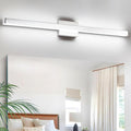 LED Modern Bathroom Vanity Light Fixtures (40-Inch, Cool White 6000K), Modern Acrylic Bathroom Wall Lighting Fixtures for Bathroom Over Mirror, Chrome