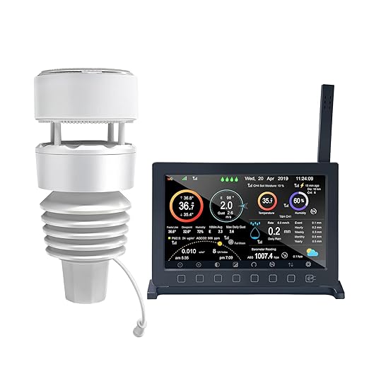 ECOWITT Wittboy Pro Weather Station HP2564, with 7 Inch HP2560 TFT Display Console and WS90 Outdoor Weather Sensor, Supports WU/WeatherCloud/Wow/Ecowitt Servers,915 MHz