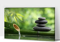 GUTTATY Zen Wall Art Decor, Modern Bathroom Zen Decor Wall Art, Large Canvas Wall Art for SPA Zen Room Decor, Green Bamboo and Pebble Relaxing Zen Art Prints for Office & SPA Wall Decor 28x40 Inches