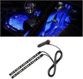 Universal Car LED Strip Light, Cigarette Lighter Auto Interior Decorative Lamp, 12V Under Dash Ambient Night Light, 24 LEDs RGB Neon Interior Atmosphere Lights for Car SUV (Blue, Cigar Lighter)