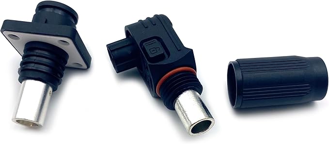 1 Set Battery Energy Storage Connector, 350A High Current Connectors Quick Plug Terminal Black Right Angle Plug and Socket IP67 Waterproof Power Adapter Crimping 120mm² Wiring (1500V)