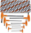 Beta 96T SAE (Inch) T-Handle Hex Key Wrench 8-Piece Set | High Torque Ergonomic Allen Wrench |Dual Hex Tips | Drop Prevention Hole | Industrial Strength | Made in Italy | 3/32-3/8"