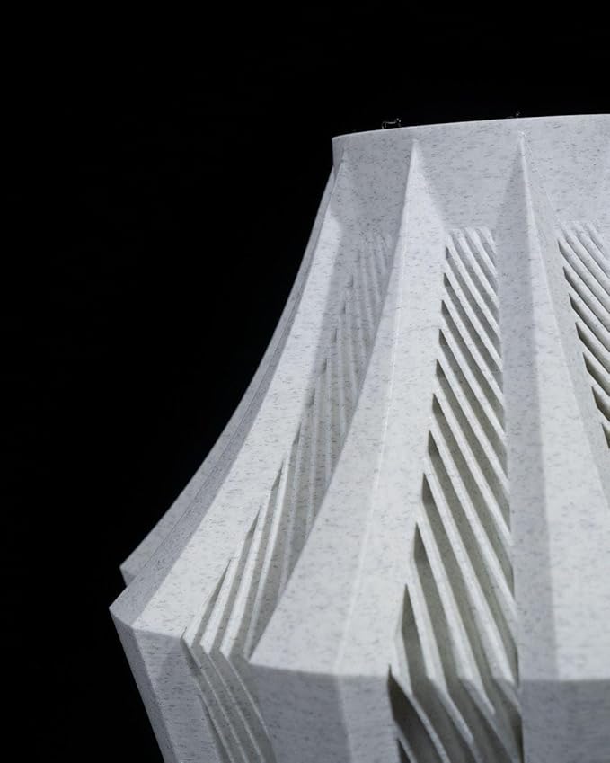 Aether Gray Vase – Modern Architectural Design | Eco-Friendly Home Decor (Primary color:Beige;)
