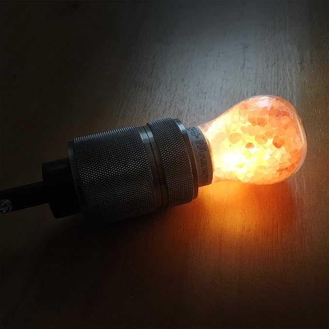 Himalayan Glow 60-Watt Salt Light Bulb - 1 Count, Dimmable, Fits Most Salt Lamps, Warm Ambiance, Room Decor, Home Decor, Energy Efficient, Long Lasting, Relaxation, Gift