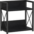 Giikin Countertop Organizer, 2 Tier Coffee Station Organizer for Desktop, Wood Counter Shelf Spice Rack for Kitchen (Black, M)