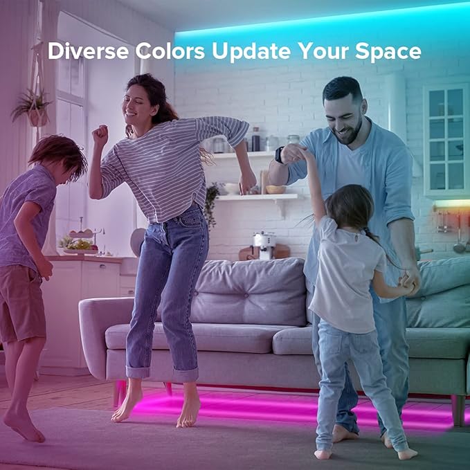 BTF-LIGHTING RGBW Bluetooth Music APP 32.8FT LED Strip Lights RGB+Cool White 6000K 4 Colors in 1 LED Color Changing Lights Strip for Bedroom, Desk, Home Decoration, with Remote and 12V Power