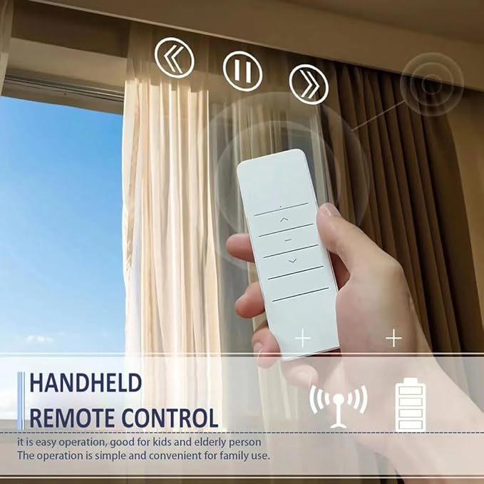 Hidden WiFi Smart Curtain Track System, 2.0N.m <30dB Quiet Brushless Motor, Automatic Ripple Fold Drapery Opener with Remote, Alexa & Google Home, 132lb Load, SX-X20 (3 meters (118.1 inches))