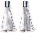 2 Pcs Kitchen Cotton Classical Striped Towel/Absorbent Towel/Hanging