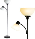 Newhouse Lighting NHFL-WI-BK Torchiere William 71 inch Modern Standing Daughter Floor Lamp, Perfect Light for Bedrooms, Living Room, Office, Reading, Mother-Son Black