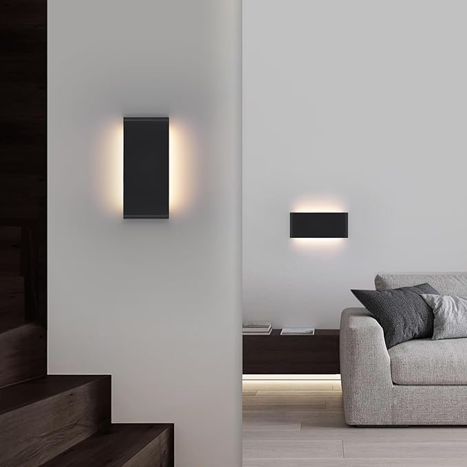 Mille Lucciole 11"Modern LED vanity light,15W Dimmable 5 CCT (3000K-6500K) Adjustable Wall Lamp,Up and Down Wall Lighting,Indoor Wall Sconce for Bedroom,Staircase,Hallway,Dressing Table, 1 Pack（Black）