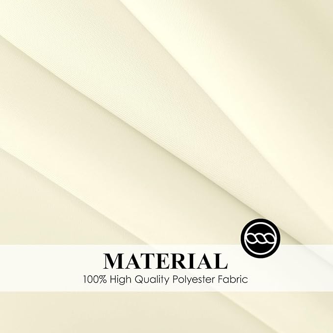 Rectangle Tablecloths 90x132 Inch 8 Pack Ivory Tablecloth for 6ft Washable Decorative Linen Polyester Table Cloths for 8ft Dining Table Banquets Buffet Parties and Wedding
