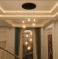 LED Chandeliers for Dining Room Adjust High Ceiling Chandelier Light Fixtures Entrance LED Dimmable Ceiling Pendant Drops Light Remote Lights for Living Room Stairwell 2700K 6000K
