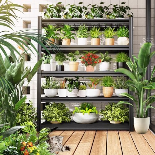 4-Pack Storage Shelves,Adjustable Shelving Unit,5T Metal Garage Shelving ,Heavy Duty Garage Storage Shelves, Quick-Install Wire Shelving Unit Utility Rack Shelf for Warehouse, 78’H*45.6''W*19.7’D