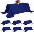 6 Pack Royal Blue Tablecloth 90 x 132 Inch Table Cloth for 6 Foot Rectangle Tables, Wrinkle Resistant Washable Polyester Fabric Table Covers for Party, Wedding,Dining,and Banquet