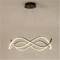 Modern Home Decor Led Lights Pendant Light Lamps for Living Room Chandeliers for Dining Hanging Indoor Lighting,Modern LED Chandelier(RC Remote dimming,Black-D60cm)