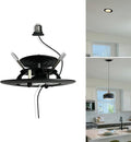 Jolux 5/6" Black Instant Recessed Can Light Conversion Kit, No Tool Needed, Can to Pendant, Ceiling & Hanging Light Upgrade Converter, Front & Side Mount, Kitchen Bedroom Livingroom Hallway, 1 Pack