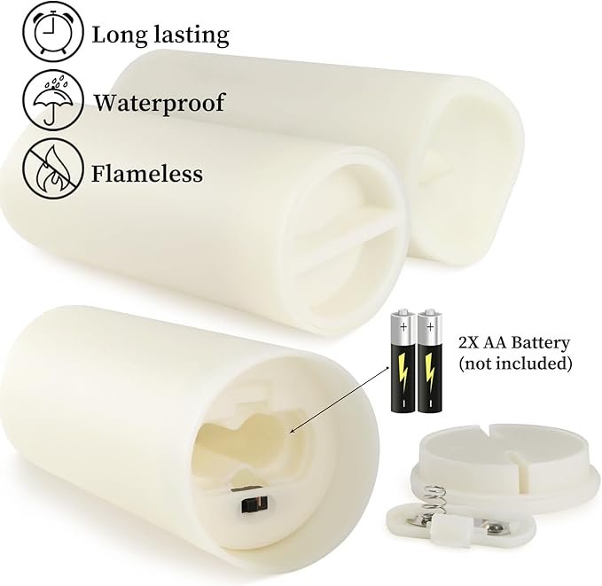 fclayvts 48-Pack LED Flameless Candles with Remote Control - Perfect for Home, Parties, and Special Occasions - Create a Magical Ambiance Effortlessly(Three Sizes)