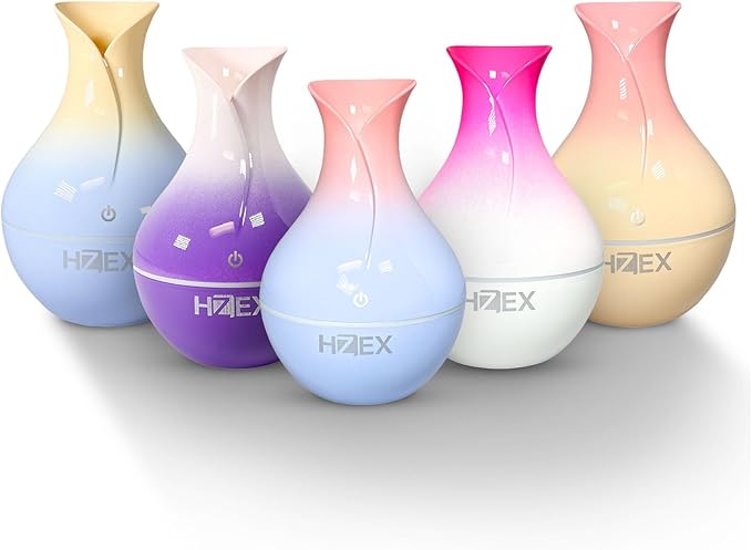 Spiral Essential Oil Diffuser with 7 Color Changing Lights and 5V USB Cable for Home Office, 130ml Mist Humidifier Silent Aroma Diffusers, Variant Colors (Twist)