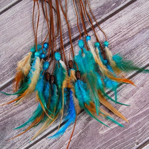 MEXIDAWN 2 Pack DIY Feather Dream Catcher Kits Turquoise Wall Hanging Boho Decor Handmade Dream Catcher for Adults - style: Star*1 & Moon*1