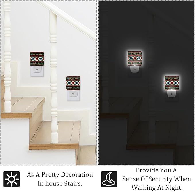Plug in Night Light, Traditional (2) LED Night Lights with Dusk to Dawn Sensor, Mini Light for Nursery Kids Room Hallway Kitchen, 2 Pack