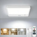 Fast Charging Motion Sensor Closet Light Indoor, Battery Powered Operated Ceiling Lights with Remote, Rechargeable Magnetic Wireless Shower Light for Closet Bathroom Stairs Hallway Pantry, 6.3 Inch