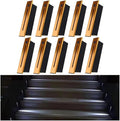 Modern Stairway Lights 10Pcs Led Lighting for Stair Railing Embedded 3W Ac85 265V Non Waterproof Ideal for Stair/Decks/S/Hallway/Movie Theater Corridor 4000K,Brushed Gold-4000K